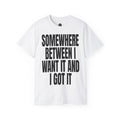 SOMEWHERE BETWEEN I WANT IT AND I GOT IT T‑Shirt